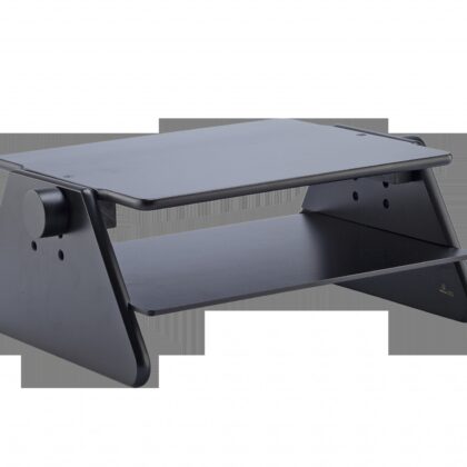 Modern Black Adjustable Three Level Ergonomic Monitor Stand