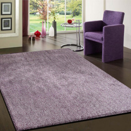 8' x 11' Purple Shag Hand Tufted Area Rug