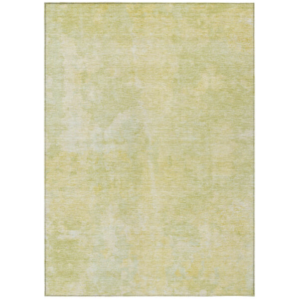 3' X 5' Gold Abstract Washable Non Skid Indoor Outdoor Area Rug