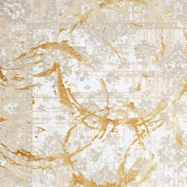 8' x 11' Gold Abstract Area Rug
