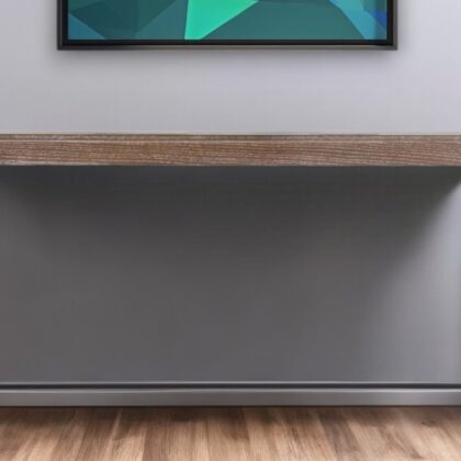54" Brown and Black Sled Console Table