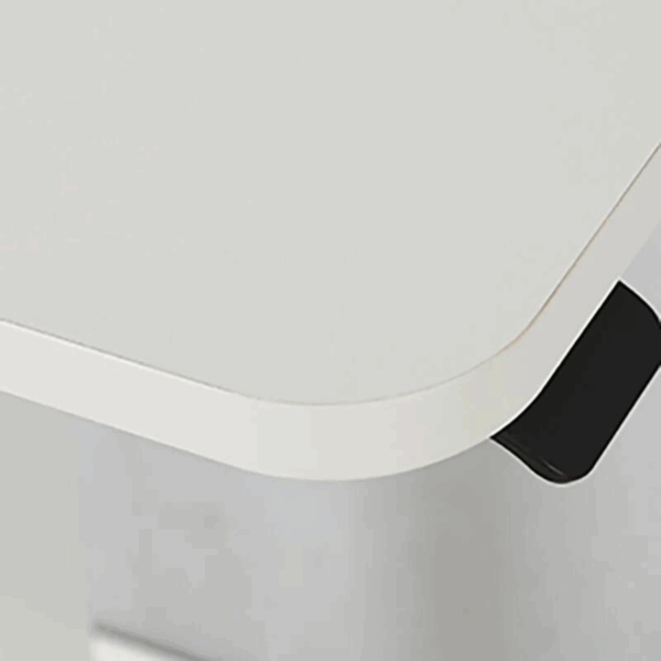 Adjustable Black Wood and Stainless Steel Rolling Standing Desk