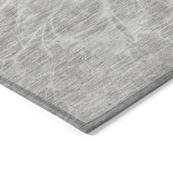 8' X 10' Taupe Beige And Ivory Abstract Washable Indoor Outdoor Area Rug