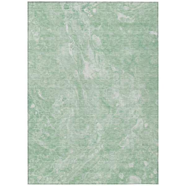 10' X 14' Mint Green Sage And Ivory Abstract Washable Indoor Outdoor Area Rug