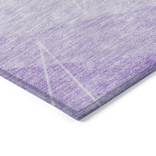 5' X 8' Lavender And Purple Geometric Washable Indoor Outdoor Area Rug