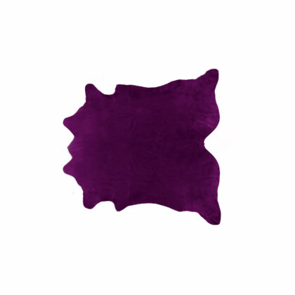 5' x 7' Purple Cowhide Hand Knotted Area Rug