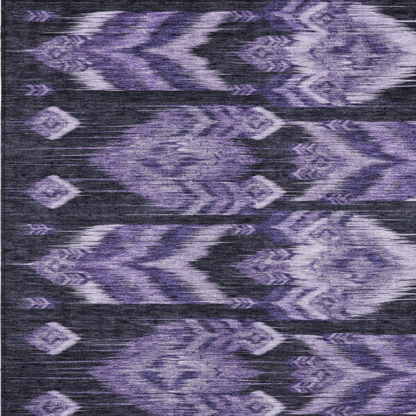 5' X 8' Purple Lavender And Plum Southwestern Washable Indoor Outdoor Area Rug