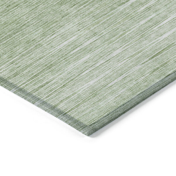 8' X 10' Artichoke Green And Green Abstract Washable Indoor Outdoor Area Rug