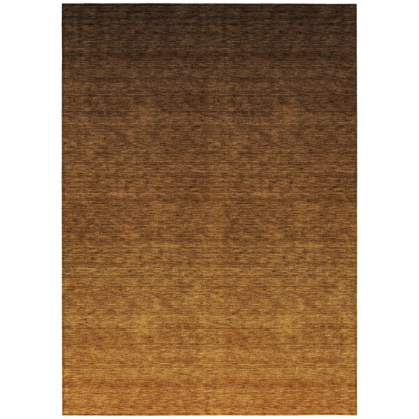 9' X 12' Chocolate And Brown Ombre Washable Indoor Outdoor Area Rug