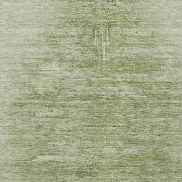 5' X 8' Artichoke Green And Fern Green Abstract Washable Indoor Outdoor Area Rug