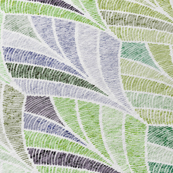 10' X 14' Artichoke Green And Mint Green Geometric Washable Indoor Outdoor Area Rug