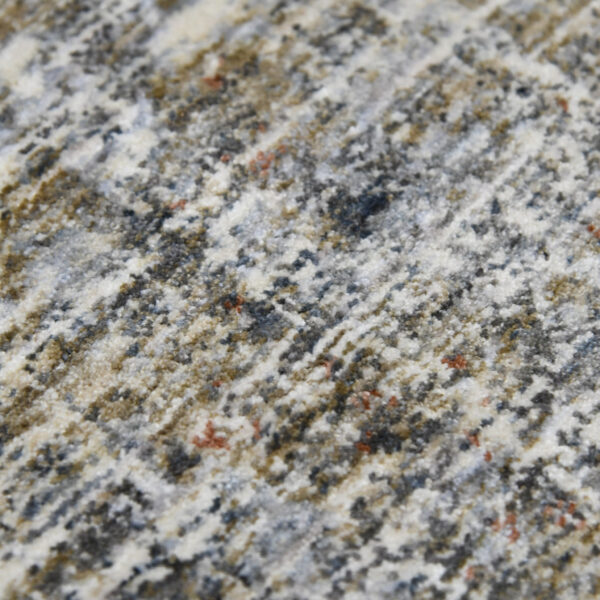 2' x 3' Gray and Orange Abstract Power Loom Area Rug