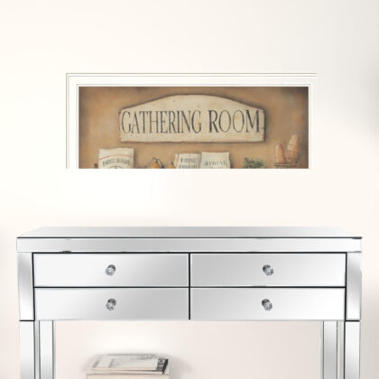 Gathering Room 1 White Framed Print Wall Art