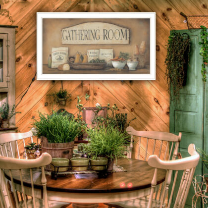 Gathering Room 1 White Framed Print Wall Art