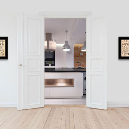 Set Of Two Together Or Each Other 2 Black Framed Print Wall Art