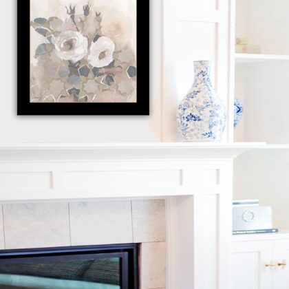 Transitional Blooms I 1 Black Framed Print Wall Art