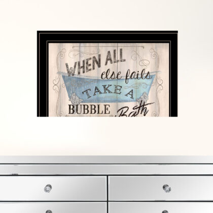 Take A Bubble Bath 2 Black Framed Print Wall Art