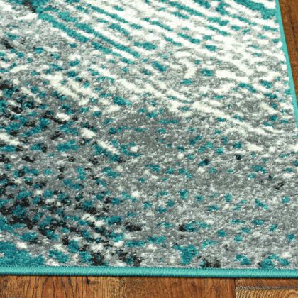 63 X 91 Grey Polyester Or  Viscose Rug