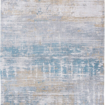 6' X 8' Blue and Yellow Abstract Non Skid Area Rug