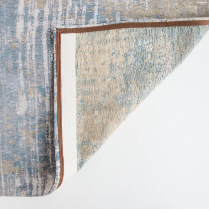 6' X 8' Blue and Yellow Abstract Non Skid Area Rug