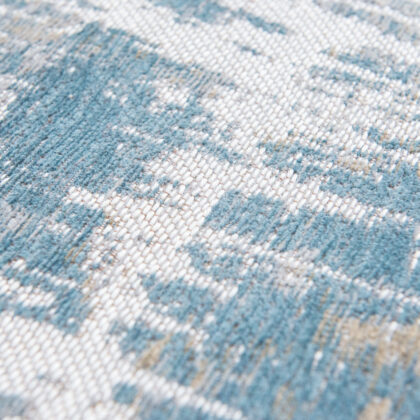 6' X 8' Blue and Yellow Abstract Non Skid Area Rug