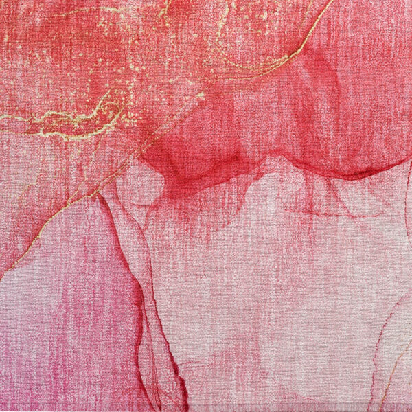 2' X 3' Pink Abstract Washable Non Skid Indoor Outdoor Area Rug