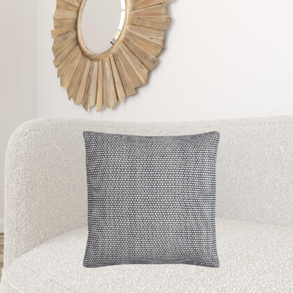 Indigo Ivory Scaled Diamond Pattern Throw Pillow