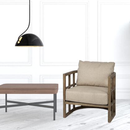 Set Of 30" Brown Wood With