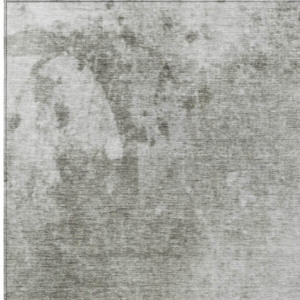 10' X 14' Gray Abstract Washable Indoor Outdoor Area Rug