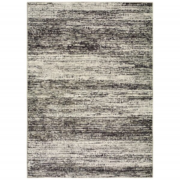 6'X9' Ash And Slate Abstract Area Rug