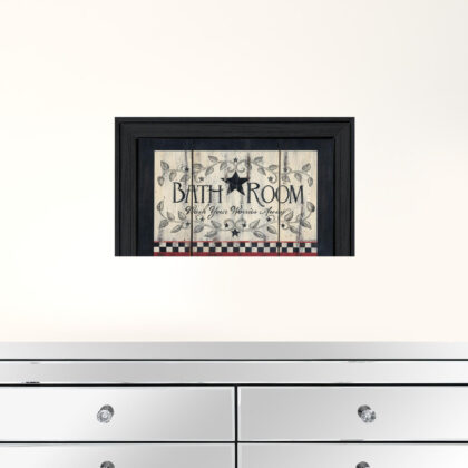 Bathroom 4 Black Framed Print Wall Art