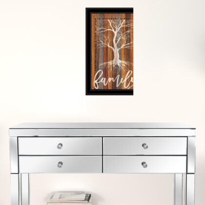 Family Roots 2 Black Framed Print Wall Art