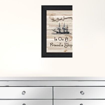 Friendship Journey 1 Black Framed Print Wall Art