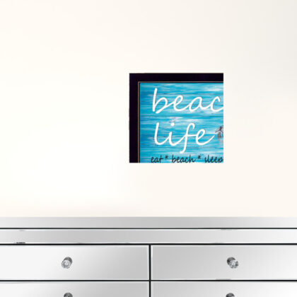 Set Of Two Beach Life 2 Black Framed Print Wall Art