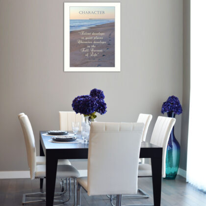 Character 4 White Framed Print Wall Art