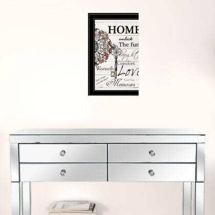 Home Or Laughter 2 Black Framed Print Wall Art
