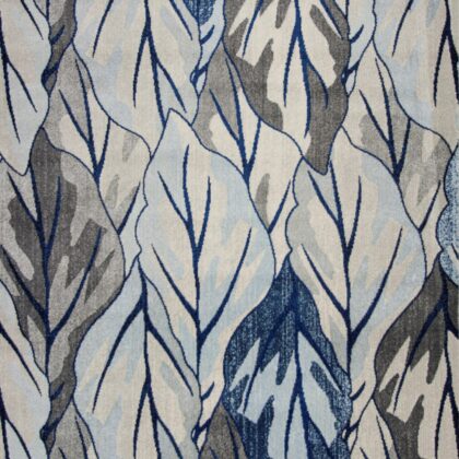 3' X 5' Grey And Navy Area Rug
