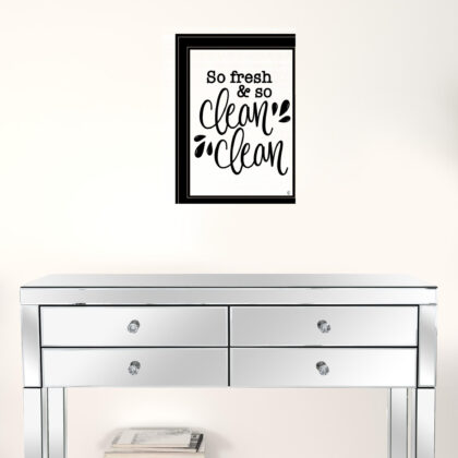 So Clean Clean 2 Black Framed Print Wall Art