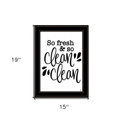 So Clean Clean 2 Black Framed Print Wall Art
