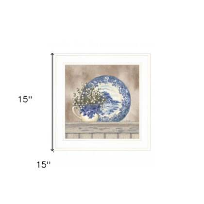 Farmhouse Blues II 2 White Framed Print Wall Art