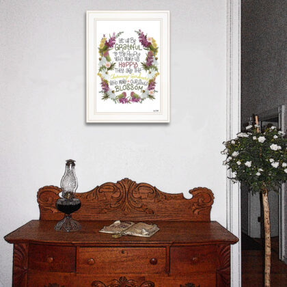 Charming Garden 3 White Framed Print Wall Art