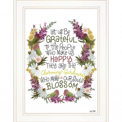 Charming Garden 3 White Framed Print Wall Art