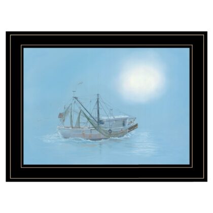 Misty Morning 2 Black Framed Print Wall Art