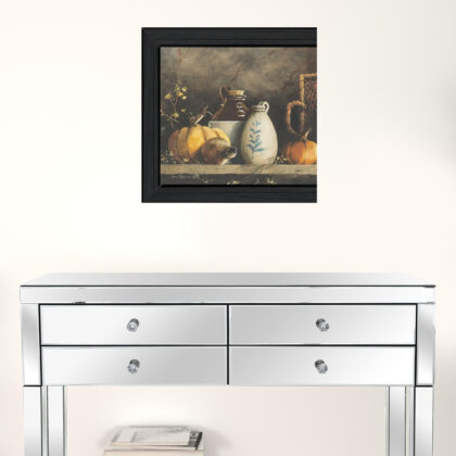 Pumpkin & Pods Black Framed Print Wall Art