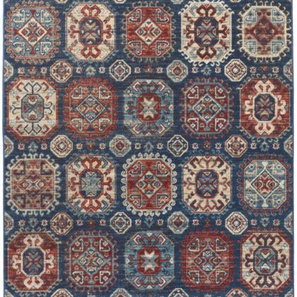 13' X 15' Abstract Power Loom Distressed Area Rug