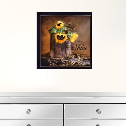 Choose To Shine Black Framed Print Wall Art