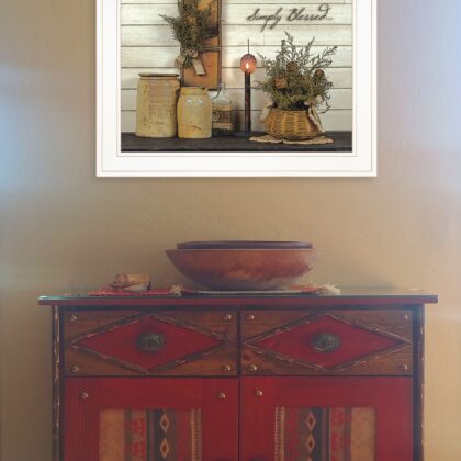 Simply Blessed 1 White Framed Print Wall Art