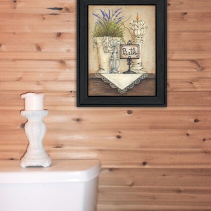 Bath Print 2 Black Framed Print Wall Art