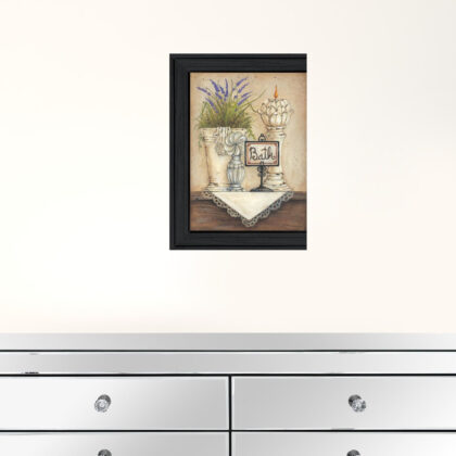 Bath Print 2 Black Framed Print Wall Art