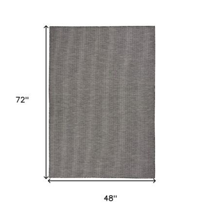 4' X 6' Charcoal Indoor Outdoor Area Rug